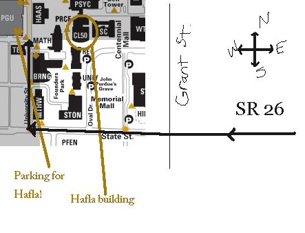 Map to Mirage Bellydancers Hafla